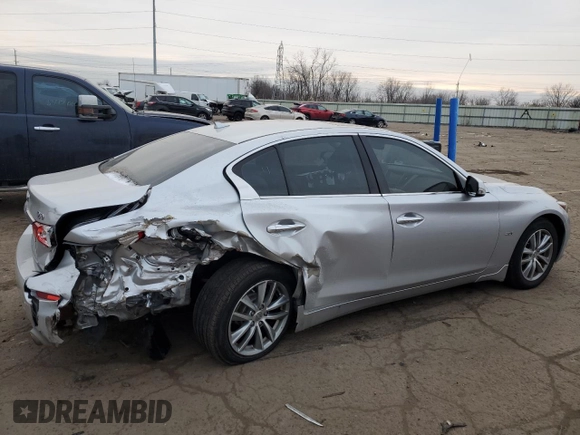 2017 Infiniti Q50 2.0t Sport with VIN JN1CV7AR7HM682824, listed as a Copart auction lot 83357614 with 49,973 mi miles and Clean Title. Bid and sale history available at carsss.com. Image 3.