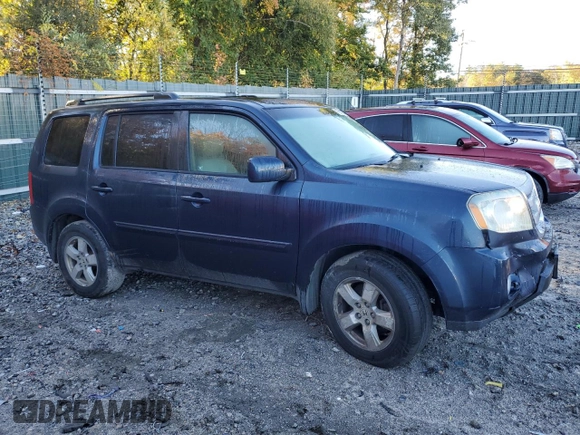 2011 Honda Pilot EX-L with VIN 5FNYF4H53BB019834, listed as a Copart auction lot 75814274 with 204,950 mi miles and Salvage Title. Bid and sale history available at carsss.com. Image 4.