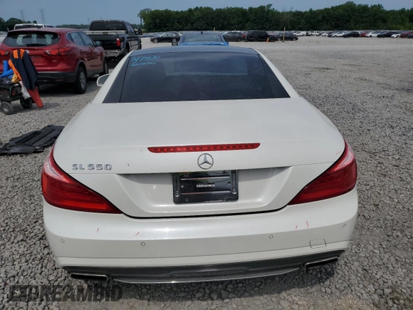 2013 Mercedes-Benz SL 550 with VIN WDDJK7DA6DF001818, listed as a Copart auction lot 62815955 with 106,488 mi miles and Salvage title. Bid and sale history available at DreamBid. Image 6.