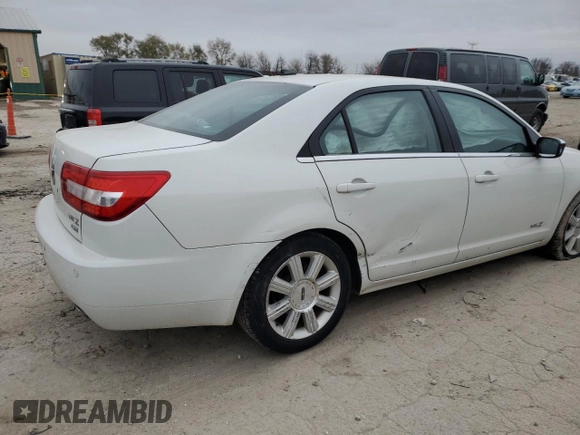 2008 Lincoln MKZ with VIN 3LNHM28T78R628369, listed as a Copart auction lot 80468964 with 120,378 mi miles and Salvage Title. Bid and sale history available at DreamBid. Image 3.