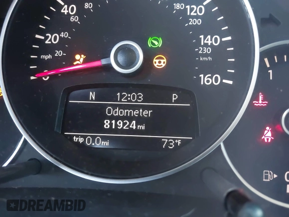 2012 Volkswagen Beetle with VIN 3VWV87AT1CM627756, listed as a IAAI auction lot 41657307 with 81,924 mi miles and . Bid and sale history available at DreamBid. Image 15.