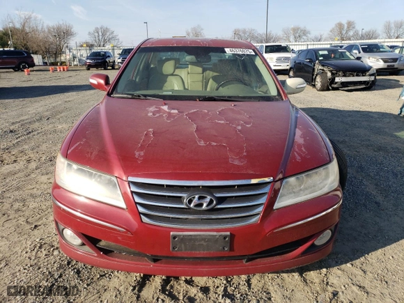2011 Hyundai Azera Limited with VIN KMHFC4DF0BA530002, listed as a Copart auction lot 46376075 with 165,737 mi miles and Clean Title. Bid and sale history available at carsss.com. Image 5.