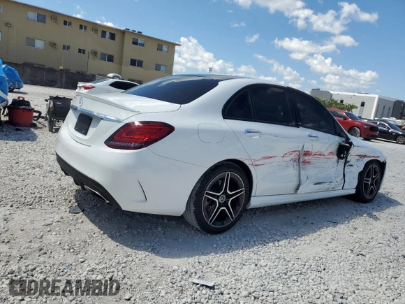 2021 Mercedes-Benz C 300 with VIN W1KWF8DBXMR610630, listed as a Copart auction lot 50550545 with 44,072 mi miles and Non Repairable. Bid and sale history available at carsss.com. Image 3.