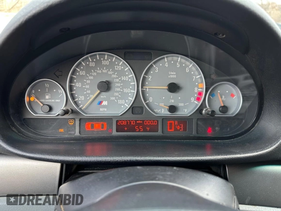 2002 BMW 3 Series M3 with VIN WBSBL934X2JR14507, listed as a Copart auction lot 48824825 with 208,770 mi miles and Clean title. Bid and sale history available at DreamBid. Image 8.