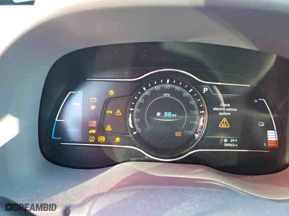 2019 Hyundai Kona Electric Limited with VIN KM8K33AG1KU040415, listed as a Copart auction lot 83765654 with 30,962 mi miles and Salvage Title. Bid and sale history available at carsss.com. Image 9.