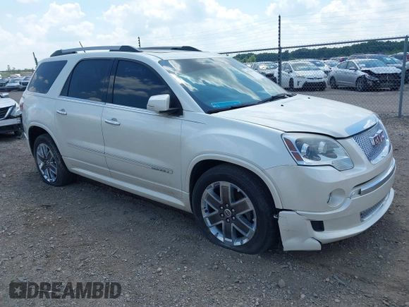 2012 GMC Acadia Denali with VIN 1GKKRTED2CJ247504, listed as a IAAI auction lot 39712204 with 134,223 mi miles and . Bid and sale history available at DreamBid. Image 1.