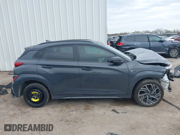 2023 Hyundai Kona N Line with VIN KM8K33A35PU994721, listed as a IAAI auction lot 41055017 with 58,933 mi miles. Bid and sale history available at carsss.com. Image 13.