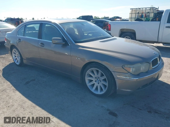 2003 BMW 7 Series 745Li with VIN WBAGN63493DR14954, listed as a IAAI auction lot 42219740 with 98,342 mi miles and . Bid and sale history available at carsss.com. Image 1.