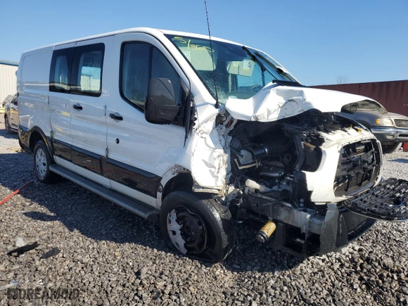 2019 Ford Transit Van with VIN 1FTYR1ZM2KKA42472, listed as a Copart auction lot 46684145 with 130,974 mi miles and Salvage Title. Bid and sale history available at carsss.com. Image 4.