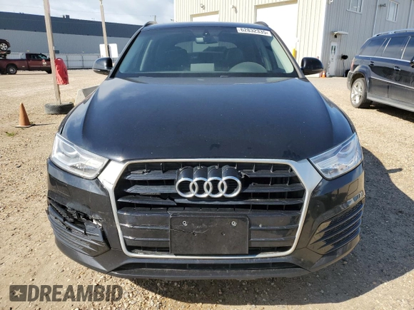 2018 Audi Q3 Premium with VIN WA1ECCFS0JR017413, listed as a Copart auction lot 62832335 with 112,795 mi miles and Salvage title. Bid and sale history available at DreamBid. Image 5.