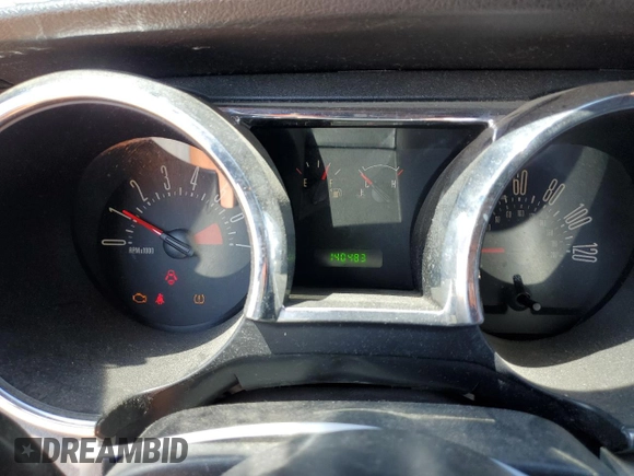 2008 Ford Mustang Deluxe with VIN 1ZVHT84N985193520, listed as a Copart auction lot 56186525 with 140,483 mi miles and Salvage title. Bid and sale history available at DreamBid. Image 9.