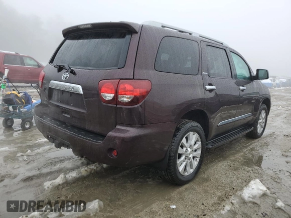 2019 Toyota Sequoia Platinum with VIN 5TDDY5G15KS167508, listed as a Copart auction lot 45140485 with 117,197 mi miles and Salvage Title. Bid and sale history available at carsss.com. Image 3.