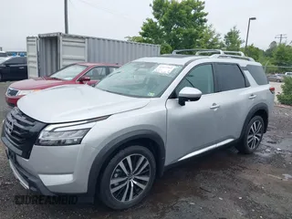 2024 Nissan Pathfinder Platinum with VIN 5N1DR3DJXRC298866, listed as a IAAI auction lot 42607262 with 4,683 mi miles and . Bid and sale history available at DreamBid. Image 19.