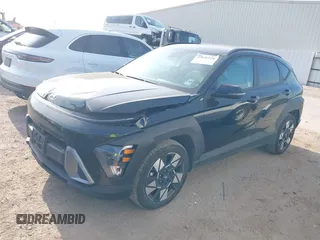 2025 Hyundai Kona SEL with VIN KM8HB3AB9SU223742, listed as a IAAI auction lot 42046520 with 9,907 mi miles. Bid and sale history available at carsss.com. Image 2.