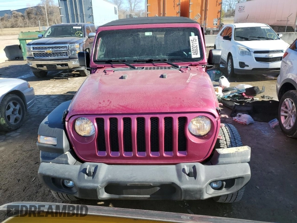 2022 Jeep Wrangler Unlimited Sport S with VIN 1C4HJXDG5NW144177, listed as a Copart auction lot 46032115 with 62,409 mi miles and Salvage Title. Bid and sale history available at carsss.com. Image 5.