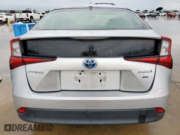 2021 Toyota Prius L Eco with VIN JTDKAMFU1M3142014, listed as a Copart auction lot 55038365 with 76,211 mi miles and Salvage title. Bid and sale history available at DreamBid. Image 6.