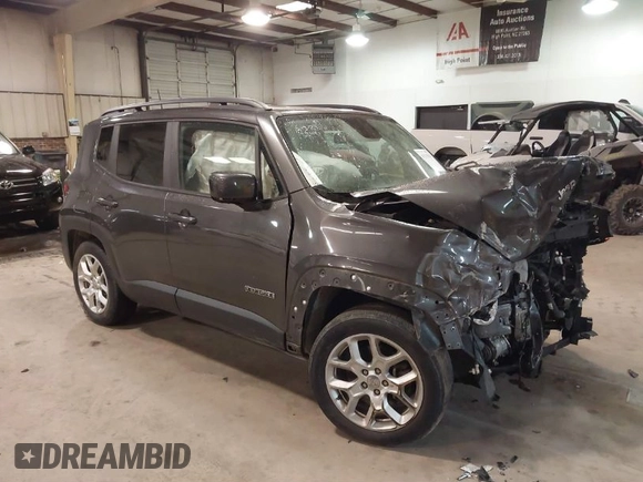 2018 Jeep Renegade Latitude z VIN ZACCJABB0JPH53344, wystawiony jako IAAI lot #41529063 z przebiegiem 102 758 mil mil oraz . Historia ofert i sprzedaży dostępna na DreamBid. Obrazek 1.