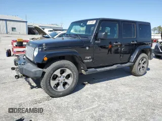 2017 Jeep Wrangler Unlimited Sahara with VIN 1C4BJWEG5HL553185, listed as a Copart auction lot 52817825 with 111,332 mi miles and Salvage title. Bid and sale history available at DreamBid. Image 1.