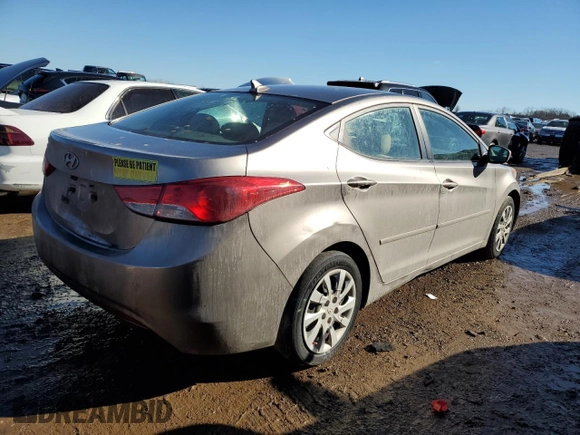 2011 Hyundai Elantra GLS with VIN 5NPDH4AE2BH035365, listed as a Copart auction lot 46697255 with 0 mi miles and Salvage Title. Bid and sale history available at carsss.com. Image 3.