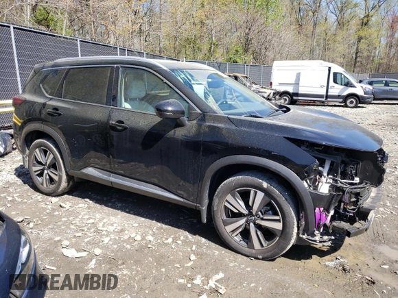 2023 Nissan Rogue SL with VIN 5N1BT3CA9PC794989, listed as a Copart auction lot 52148775 with 14,850 mi miles and Salvage Title. Bid and sale history available at carsss.com. Image 4.