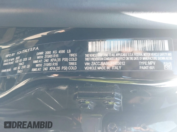 2018 Jeep Renegade Sport с VIN ZACCJBAB6JPH85612, выставлен на аукционе IAAI как лот 41650807 с пробегом 87 082 миль миль и . История ставок и продаж доступна на DreamBid. Изображение 9.