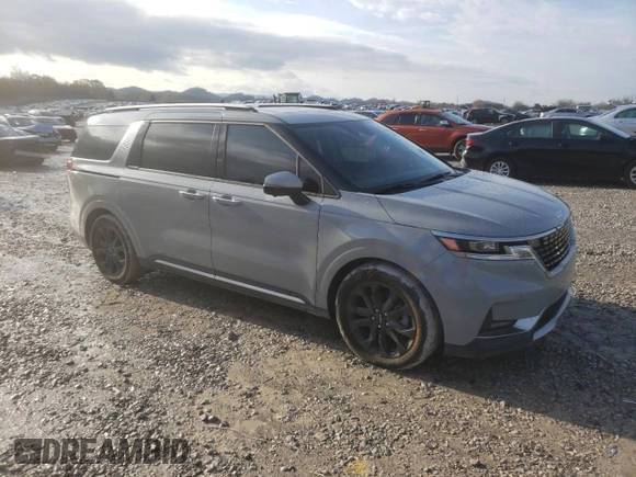 2023 Kia Carnival SX with VIN KNDNE5H31P6265228, listed as a Copart auction lot 84086194 with 34,135 mi miles and Salvage Title. Bid and sale history available at carsss.com. Image 4.