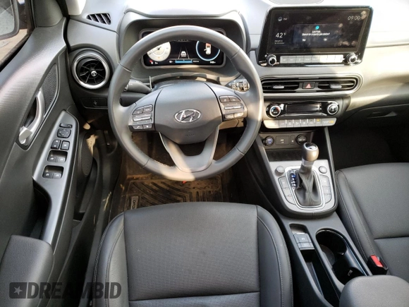 2022 Hyundai Kona Limited with VIN KM8K5CA34NU910962, listed as a Copart auction lot 40102183 with 9,438 mi miles. Bid and sale history available at carsss.com. Image 8.