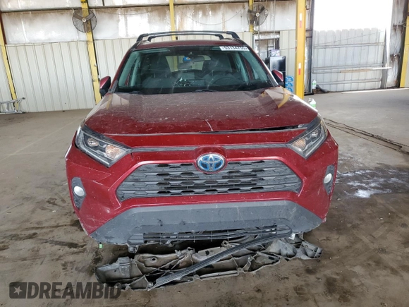 2019 Toyota RAV4 Hybrid XLE with VIN 2T3RWRFV7KW018121, listed as a Copart auction lot 53134755 with 184,512 mi miles and Clean Title. Bid and sale history available at carsss.com. Image 5.
