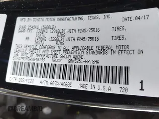 2017 Toyota Tacoma SR5 with VIN 5TFAZ5CN3HX040199, listed as a IAAI auction lot 41734051 with 107,665 mi miles and . Bid and sale history available at carsss.com. Image 9.