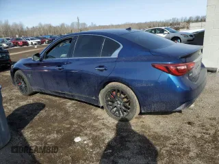 2020 Infiniti Q50 Red Sport 400 with VIN JN1FV7AR6LM660075, listed as a Copart auction lot 48220405 with 56,282 mi miles and Salvage Title. Bid and sale history available at carsss.com. Image 2.