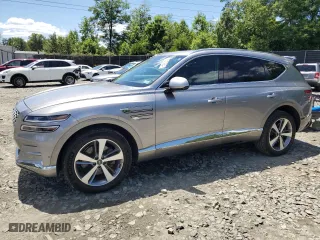 2021 Genesis GV80 with VIN KMUHBDSB7MU046892, listed as a Copart auction lot 60684384 with 44,801 mi miles and Salvage Title. Bid and sale history available at carsss.com. Image 1.