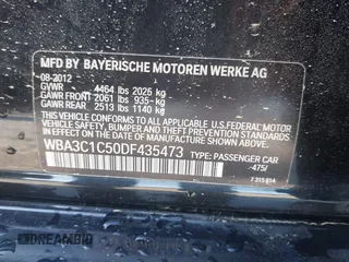 2013 BMW 3 Series 328i with VIN WBA3C1C50DF435473, listed as a IAAI auction lot 41981570 with 135,227 mi miles. Bid and sale history available at carsss.com. Image 9.