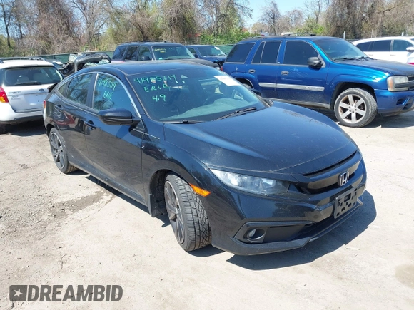 2019 Honda Civic Sport with VIN 2HGFC2F89KH569861, listed as a IAAI auction lot 41985114 with 104,880 mi miles and . Bid and sale history available at DreamBid. Image 1.