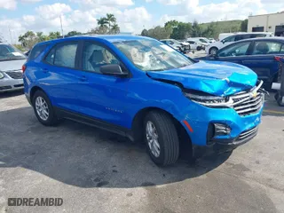 2024 Chevrolet Equinox LS with VIN 3GNAXHEG2RL160764, listed as a IAAI auction lot 41513843 with 18,679 mi miles. Bid and sale history available at carsss.com. Image 1.