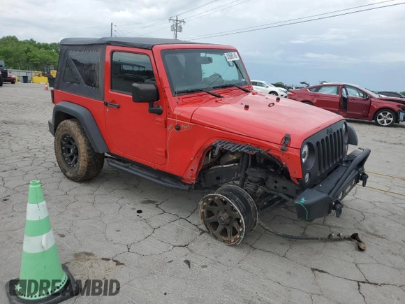 2015 Jeep Wrangler Sport with VIN 1C4AJWAG6FL715453, listed as a Copart auction lot 53686145 with 88,504 mi miles and Salvage Title. Bid and sale history available at DreamBid. Image 4.