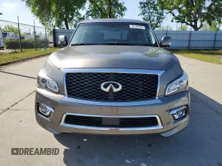 2016 Infiniti QX80 with VIN JN8AZ2NEXG9125687, listed as a Copart auction lot 52184535 with 149,495 mi miles and Salvage title. Bid and sale history available at DreamBid. Image 5.