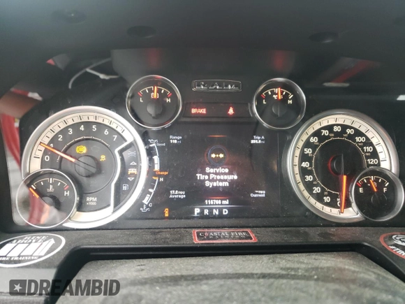 2014 Ram 1500 z VIN 3C6JR7CT7EG132269, wystawiony jako Copart lot #51835475 z przebiegiem 115 766 mil mil oraz Szkoda całkowita • Salvage title. Historia ofert i sprzedaży dostępna na DreamBid. Obrazek 9.