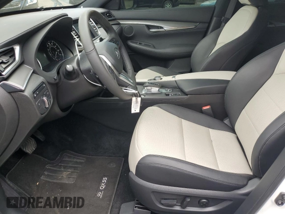 2024 Infiniti QX55 Luxe with VIN 3PCAJ5JRXRF104229, listed as a Copart auction lot 58097004 with 4,735 mi miles and Salvage title. Bid and sale history available at DreamBid. Image 7.