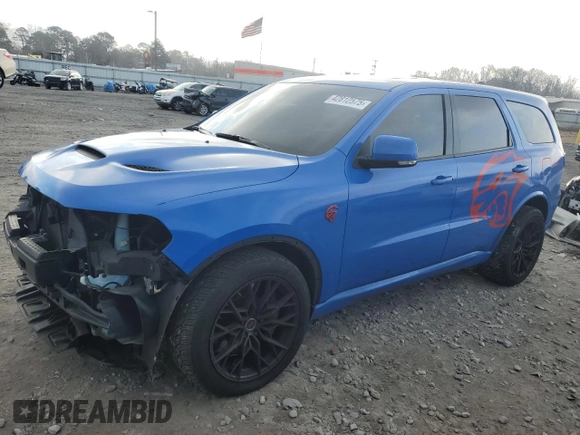 2021 Dodge Durango SRT Hellcat with VIN 1C4SDJH91MC643158, listed as a Copart auction lot 42812575 with 51,065 mi miles and Salvage Title. Bid and sale history available at DreamBid. Image 1.