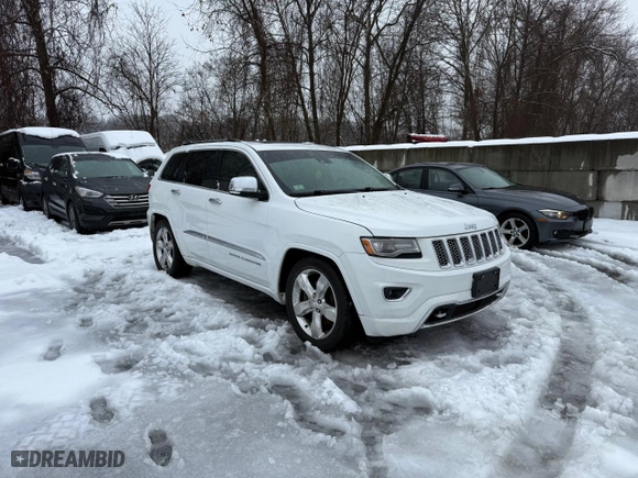 2014 Jeep Grand Cherokee Overland with VIN 1C4RJFCM1EC298621, listed as a Copart auction lot 54796775 with 142,491 mi miles and Clean Title. Bid and sale history available at carsss.com. Image 1.