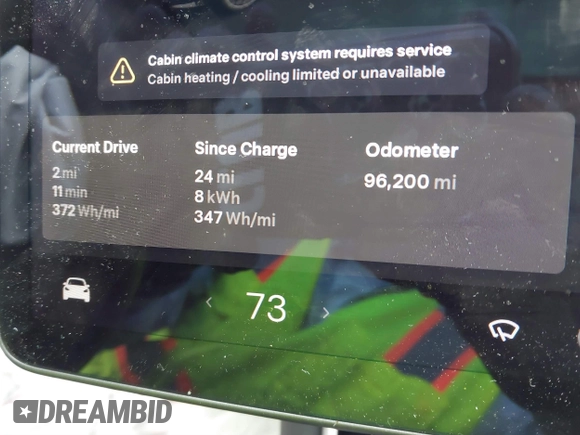 2019 Tesla Model 3 Mid Range with VIN 5YJ3E1EA6KF361808, listed as a IAAI auction lot 41767241 with 96,200 mi miles and . Bid and sale history available at carsss.com. Image 15.