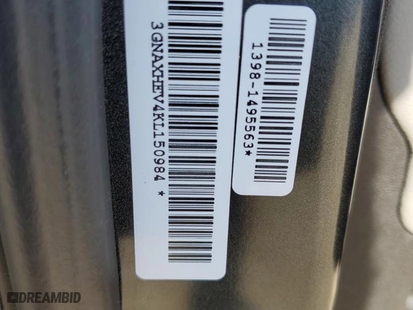2019 Chevrolet Equinox LS with VIN 3GNAXHEV4KL150984, listed as a Copart auction lot 45286505 with 97,336 mi miles and Salvage Title. Bid and sale history available at carsss.com. Image 13.