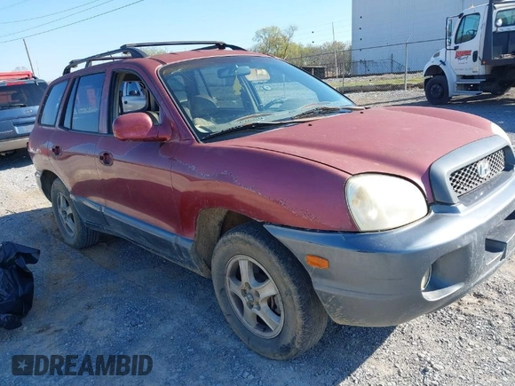 2004 Hyundai Santa Fe GLS with VIN KM8SC13D14U777995, listed as a IAAI auction lot 41874600 with 240,241 mi miles. Bid and sale history available at carsss.com. Image 1.