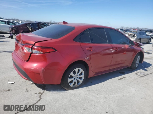 2020 Toyota Corolla LE with VIN 5YFEPRAE4LP064942, listed as a Copart auction lot 46306455 with 73,351 mi miles and Salvage Title. Bid and sale history available at DreamBid. Image 3.
