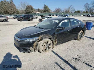 2017 Honda Civic Sedan Touring with VIN 19XFC1F93HE006097, listed as a Copart auction lot 48803855 with 76,513 mi miles and Salvage Title. Bid and sale history available at carsss.com. Image 1.