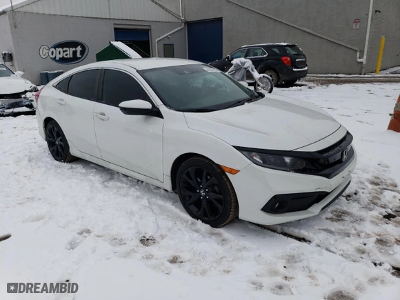 2021 Honda Civic Sedan Sport with VIN 2HGFC2F8XMH510143, listed as a Copart auction lot 44635225 with 49,871 mi miles and Salvage Title. Bid and sale history available at carsss.com. Image 4.