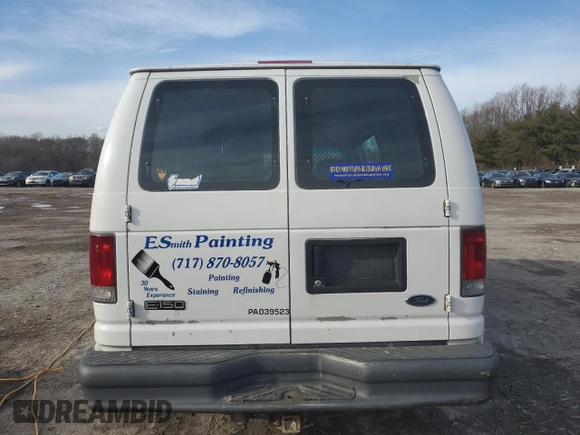 2004 Ford Econoline Cargo with VIN 1FTRE14W54HB47967, listed as a Copart auction lot 44264425 with 256,701 mi miles and Salvage Title. Bid and sale history available at carsss.com. Image 6.