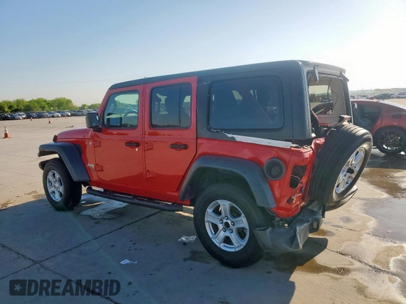 2020 Jeep Wrangler Unlimited Black and Tan with VIN 1C4HJXDG1LW189503, listed as a Copart auction lot 52196645 with 135,305 mi miles and Salvage title. Bid and sale history available at DreamBid. Image 2.