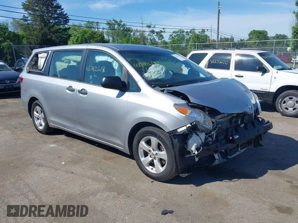2015 Toyota Sienna L with VIN 5TDZK3DCXFS594786, listed as a IAAI auction lot 42292618 with 180,119 mi miles and . Bid and sale history available at DreamBid. Image 1.