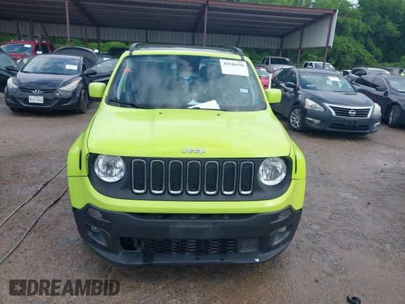 2018 Jeep Renegade Latitude with VIN ZACCJABBXJPJ60183, listed as a IAAI auction lot 41948498 with 72,893 mi miles. Bid and sale history available at carsss.com. Image 12.